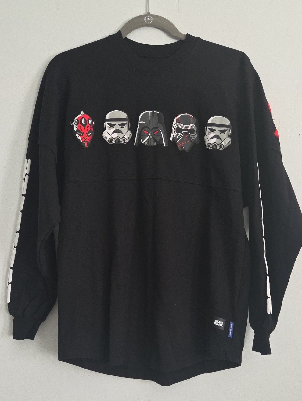Star Wars Black Spirit Jersey with White Logo and Blue Tag